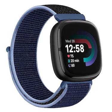 AVOD Nylon Bands Compatible with Fitbit Versa 4Sense 2Versa 3Fitbit Sense Soft Breathable Sport Adjustable Replacement Strap Women Man Wristband Accessories