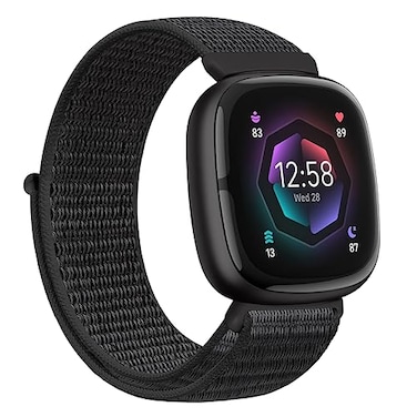 AVOD Nylon Bands Compatible with Fitbit Versa 4Sense 2Versa 3Fitbit Sense Soft Breathable Sport Adjustable Replacement Strap Women Man Wristband Accessories