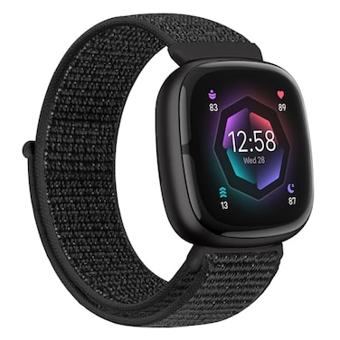 AVOD Nylon Bands Compatible with Fitbit Versa 4Sense 2Versa 3Fitbit Sense Soft Breathable Sport Adjustable Replacement Strap Women Man Wristband Accessories