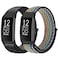 AVOD Nylon Watch Bands Compatible with Fitbit Charge 4Charge 3SE Soft Replacement Wristband Breathable Sport Strap with Band for Women Men Dark BlackNavy Green