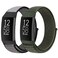 AVOD Nylon Watch Bands Compatible with Fitbit Charge 4Charge 3SE Soft Replacement Wristband Breathable Sport Strap with Band for Women Men Navy GreenIron Gray