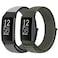 AVOD Nylon Watch Bands Compatible with Fitbit Charge 4Charge 3SE Soft Replacement Wristband Breathable Sport Strap with Band for Women Men Navy GreenIron Gray