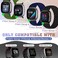 Bcuckood Compatible with Fitbit Versa 4Versa 3Sense 2Sense Band Women Men 5 Pack Elastic Nylon Soft Adjustable Stretchy Solo Loop Replacement Strap for Women Men