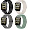 CUNUJIX 4 Pack Stretchy Watch Bands Compatible with Amazfit Bip 6 Bip 5 GTR 4 GTR 3 GTR 3 ProGTR 2 GTR 2e 22mm Loop Nylon Elastic Fabric Strap for Amazfit Cheetah ProBalance