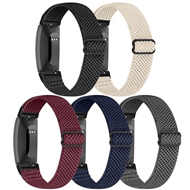 enkic Elastic Watch Band Compatible with Fitbit Inspire 32HRAce 23 Soft Nylon Sport Wristband Replacement Straps For Women Men