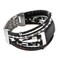 YOSWAN Leather Bands Compatible with Fitbit Charge 6Charge 5 Bands for Women Boho Handmade Multilayer Wrap Bracelets Jewelry Strap Replacement for Charge 6Charge 5 Fitness Tracker Black White