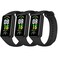LIANCGJUE 3 Pack Soft TPU Compatible with Amazfit Band 7 Replacement Band Adjustable Replacement Sport Loop Straps for Amazfit 7 Strap for Women Men blackblackblack