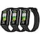 LIANCGJUE 3 Pack Soft TPU Compatible with Amazfit Band 7 Replacement Band Adjustable Replacement Sport Loop Straps for Amazfit 7 Strap for Women Men blackblackblack