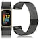 Meliya Metal Band for Fitbit Charge 6 Bands Women Men Stainless Steel Mesh Loop Replacement Bracelet Strap for Fitbit Charge 6 Fitness Tracker Black