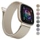 AK Metal Band Compatible With Fitbit Sense 2Versa 4 Stainless Steel Mesh Loop Strap for Women Men Small Champagne