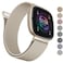 AK Metal Band Compatible With Fitbit Sense 2Versa 4 Stainless Steel Mesh Loop Strap for Women Men Small Champagne
