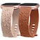 Minyee 2 Packs Floral Engraved Band Compatible with Fitbit Versa 4Versa 3Sense 2Sense Band Women Soft Embossed Silicone Wildflowers Rose Design Sport Fancy Summer Replacement Strap for Versa 4