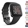 Mugust Sport Bands Compatible with Fitbit Versa Classic Soft Silicone Replacement Wristbands Straps for Fitbit Versa 2 Smart Watch Women Men SmallBlack