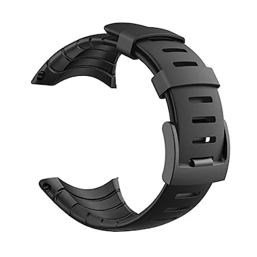 SENCATO Watch Bands Compatible with Suunto Core Classic Soft Rubber Replacement Wrist Strap for Suunto Core Smart WatchAB Style Available Select Black