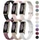Tobfit 6 PACK Sport Bands Compatible with Fitbit Luxe Bands for Women Men Soft Silicone Waterproof Straps Replacement Wristbands Compatible for Fitbit Luxe Watch BandLarge BlackLight