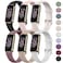 Tobfit 6 PACK Sport Bands Compatible with Fitbit Luxe Bands for Women Men Soft Silicone Waterproof Straps Replacement Wristbands Compatible for Fitbit Luxe Watch BandLarge BlackLight