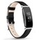 Tobfit Leather Band for Inspire 2 Bands for Women Soft Slim Leather Replacement Straps for Inspire HRInspireAce 2 Fitness Tracker Black