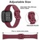 Tobfit Slim Silicone Bands Compatible with Fitbit Versa 4 Fitbit Sense 2 Fitbit Versa 3 Fitbit Sense Sport Straps Replacement Wristbands for Women Men BlackWine RedPink SandStarlight