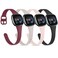 Tobfit Slim Silicone Bands Compatible with Fitbit Versa 4 Fitbit Sense 2 Fitbit Versa 3 Fitbit Sense Sport Straps Replacement Wristbands for Women Men BlackWine RedPink SandStarlight