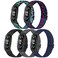 TumpCez 5 Pack Solo Loop Nylon Band Compatible With Xiaomi Mi Band 7 6 5 4 3Amazfit Band 5 Straps Adjustable Breathable Comfortable Elastic Sport Replacement Strap for Women Men