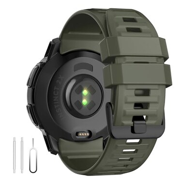 U-LIMVE ULIMVE Watch Band for Garmin Instinct 2X Solar TacticaInstinct 2X Solar 26mm Silicone Replacement Watch Strap