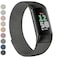 Vanjua for Fitbit Charge 6 Bands Women Men Stainless Steel Metal Mesh Loop Adjustable Wristband Replacement Strap Compatible with Fitbit Charge 6 Fitness Tracker Black