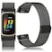 Vanjua for Fitbit Charge 6 Bands Women Men Stainless Steel Metal Mesh Loop Adjustable Wristband Replacement Strap Compatible with Fitbit Charge 6 Fitness Tracker Black
