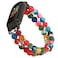 Wongeto Compatible with Fitbit Luxe BandsFashion Handmade Elastic Stretch Pearl Bracelet Women Replacement Strap for Fitbit Luxe accssorises Color Pearl