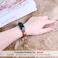 Wongeto Compatible with Fitbit Luxe BandsFashion Handmade Elastic Stretch Pearl Bracelet Women Replacement Strap for Fitbit Luxe accssorises Color Pearl