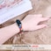 Wongeto Compatible with Fitbit Luxe BandsFashion Handmade Elastic Stretch Pearl Bracelet Women Replacement Strap for Fitbit Luxe accssorises Color Pearl