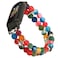 Wongeto Compatible with Fitbit Luxe BandsFashion Handmade Elastic Stretch Pearl Bracelet Women Replacement Strap for Fitbit Luxe accssorises Color Pearl