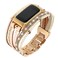 YOSWAN Leather Bands Compatible with Fitbit Charge 5 Bands for Women Boho Handmade Multilayer Wrap Bracelets Jewelry Strap Wristband Replacement for Fitbit Charge 5 Fitness Tracker KhakiGold