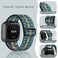 Zspoly 8 Pack Elastic Bands Compatible with Fitbit Versa 2Versa for Women Men Adjustable Nylon Braided Strap Solo Loop Sport Replacement Wristband
