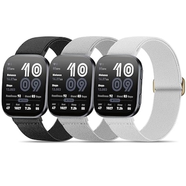 Kollody Nylon Watch bands Compatible with Amazfit Bip 6Bip 5Active MaxBip MaxBalance 2Balance3 Pack 22mm Soft Elastic Sports Replacement Strap for Amazfit GTR 433 ProCheetah Women Men