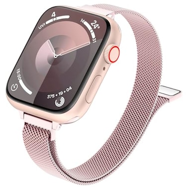 MARGE PLUS Slim Milanese Loop Compatible with Apple Watch Band for women 41mm 41mm 38mm 42mm 46mm 45mm 44mm Stainless Steel Magnetic Mesh Strap work on iWatch Series 11 10 9 8 7 6 5 4 3 SE 3 2 1