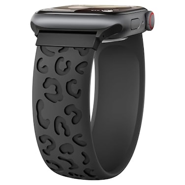 Wowstrap Silicone Solo Loop for Apple Watch Band 41mm 40mm 38mm 45mm 44mm 46mm 42mm WomenMenStretchy Engraved Sport Band Leopard Print Elastic Strap for iWatch Series 11 10 9 8 7 6 5 4 3 SE 32nd Ultra