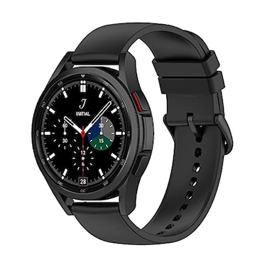 Suoman for Samsung Galaxy Watch 4 Classic 42mm46mmGalaxy Watch 4 5 6 7 40mm44mmGalaxy Watch 5 Pro 45mm Band 20mm Adjustable Soft Silicone Replacement Strap BandBlack