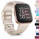 AK Sports Bands Compatible for Fitbit VersaVersa 2Versa SE Soft Elastomer MultiColors Replacement Wristbands for Fitbit Versa Lite Smart Watch Women Men 016 Champagne Gold Large
