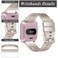 AK Sports Bands Compatible for Fitbit VersaVersa 2Versa SE Soft Elastomer MultiColors Replacement Wristbands for Fitbit Versa Lite Smart Watch Women Men 016 Champagne Gold Large