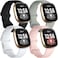 Getino Compatible with Fitbit SenseSense 2 Bands Versa 43 Bands for WomenMen Silicone Sport Accessories Large BlackGrayPinkWhite