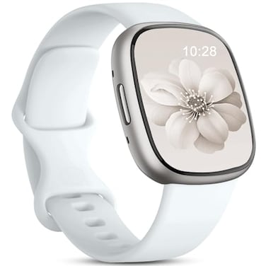 Odbeai Compatible with Fitbit SenseSense2 BandsVersa 34 Bands Women MenClassic Sport Replacement Wristbands Soft Waterproof Strap for Versa 34SenseSense2 SmartWatchSmall White