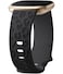 Odbeai Leopard Engraved Compatible with Fitbit Versa 4 Bands for Womanfor Versa 3Sense 2Sense BandsCute Fancy Soft Silicone Sport Waterproof Replacement Strap