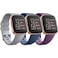 Meliya PACK 3 Soft Silicone Bands Compatible for Fitbit Versa 2 Fitbit VersaFitbit Versa Lite Adjustable Sport Bands for Women Men Small Large GreyBluePurple Small