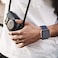 Meliya PACK 3 Soft Silicone Bands Compatible for Fitbit Versa 2 Fitbit VersaFitbit Versa Lite Adjustable Sport Bands for Women Men Small Large GreyBluePurple Small