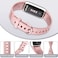 Tobfit Band Replacement for Fitbit Luxe Band Sport Silicone Flexible Watch Strap Replacement Wristbands for Fitbit Luxe Bands Women Men Small Metallic Rose Gold