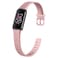 Tobfit Band Replacement for Fitbit Luxe Band Sport Silicone Flexible Watch Strap Replacement Wristbands for Fitbit Luxe Bands Women Men Small Metallic Rose Gold