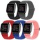 XFYELE 5 Pack Adjustable Elastic Watch Band Compatible with Fitbit Versa 2 Band Women Men Soft Loop Stretchy Nylon Sport Straps Replacement Wristbands