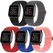 XFYELE 5 Pack Adjustable Elastic Watch Band Compatible with Fitbit Versa 2 Band Women Men Soft Loop Stretchy Nylon Sport Straps Replacement Wristbands
