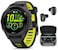 Wearable4U Garmin Forerunner 265S Music GPS Running 42 mm Smartwatch Black with AMOLED 11in Touchscreen Display Black Earbuds Bundle Black Blk EarBuds