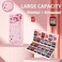 OLDZHU Cute Switch Case Holder Compatible with Nintendo SwitchSwitch OLED Pink Storage for 24 Game Cartridges and 24 Micro SD Cards